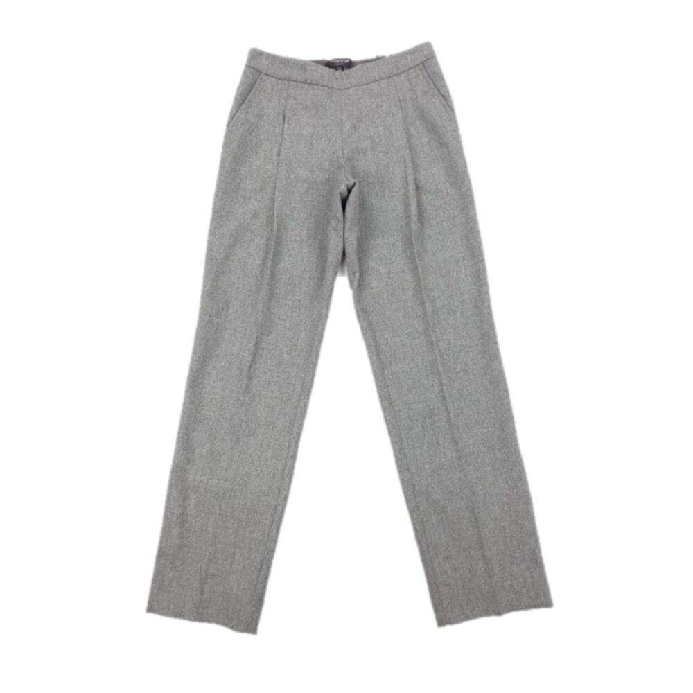 NEW Lafayette 148 Wool Cashmere Trousers Gray Old Money Luxury Preppy Academia